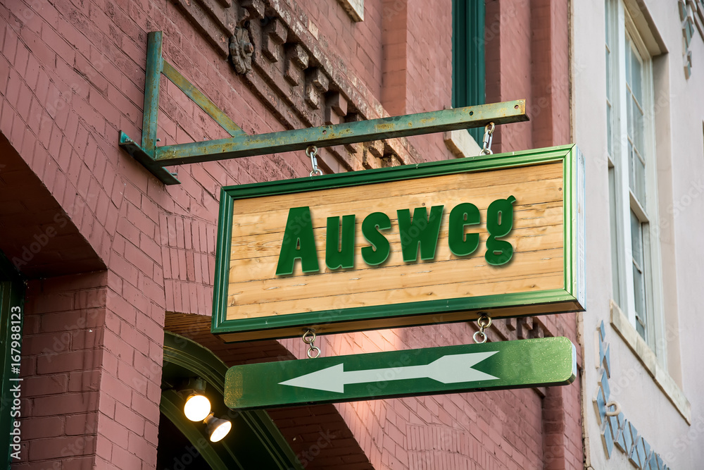 Fototapeta premium Schild 277 - Ausweg