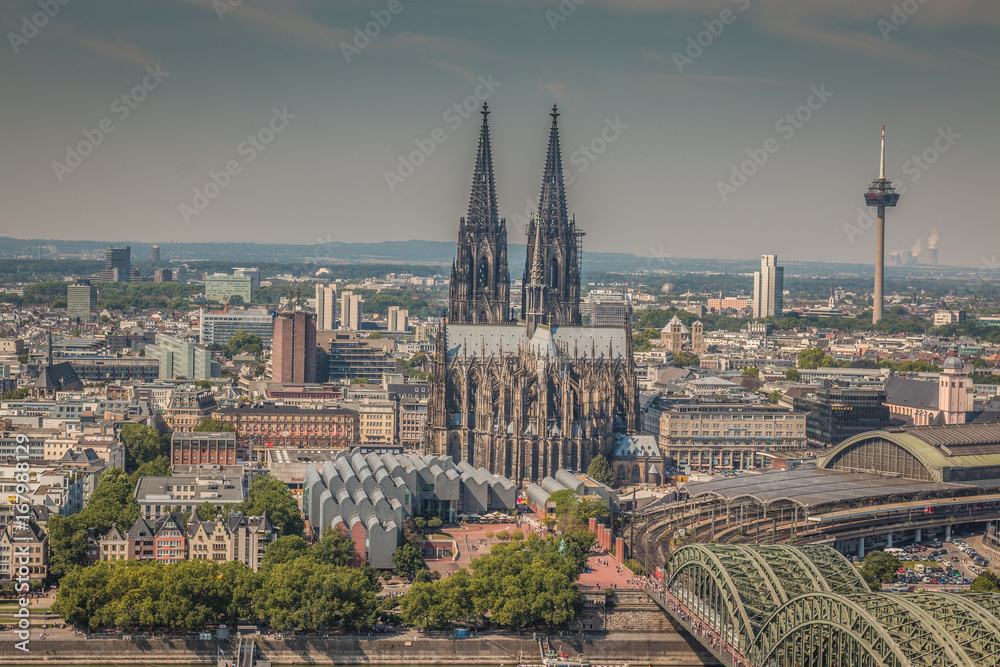 View of Cologne city Germany