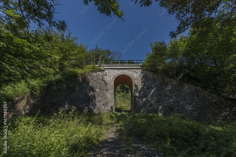 Stone rail viaduct near Sychrov village