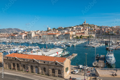 Fototapeta Naklejka Na Ścianę i Meble -  Panoramic view of Marseilles France