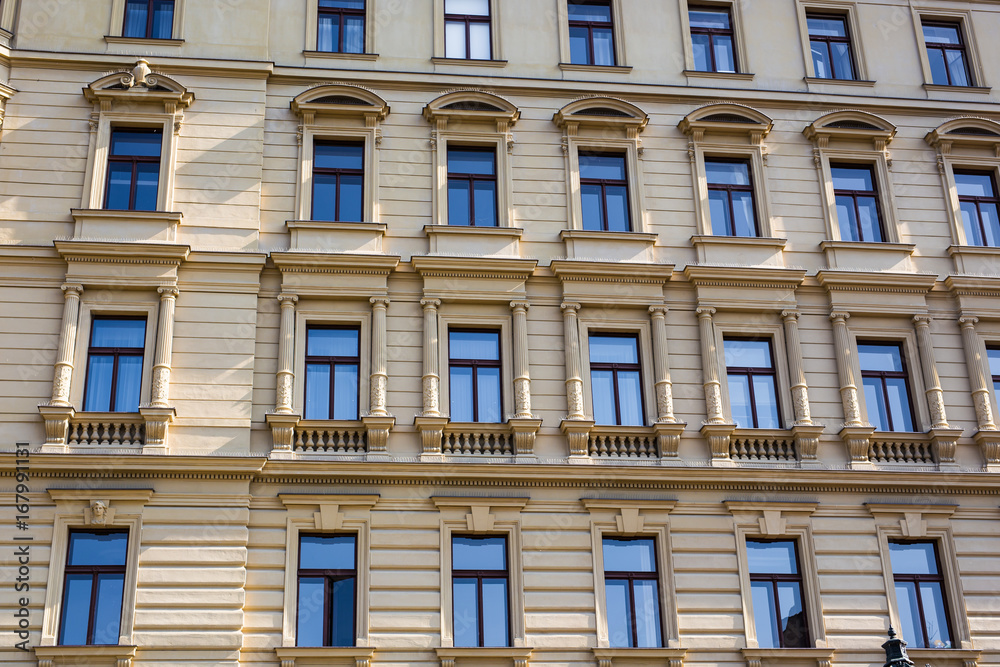 Facade of a building in Prague, Czech Republic