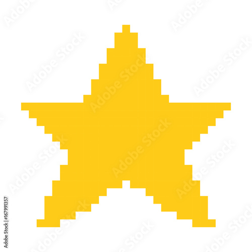 colorful pixelated golden star figure photo