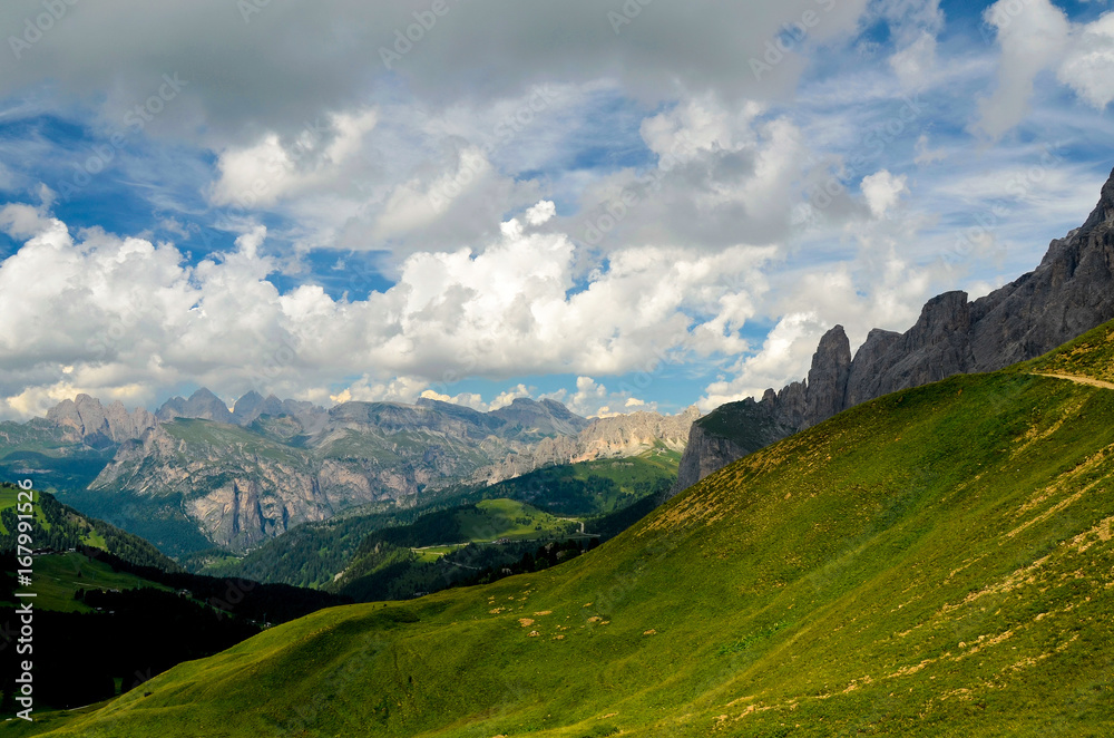Dolomites Unesco world heritage in Italy dramatic photo