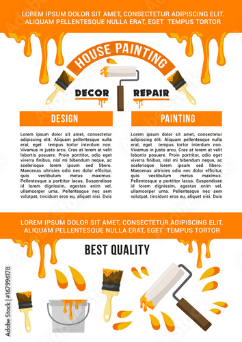 Home repair and painting service banner template