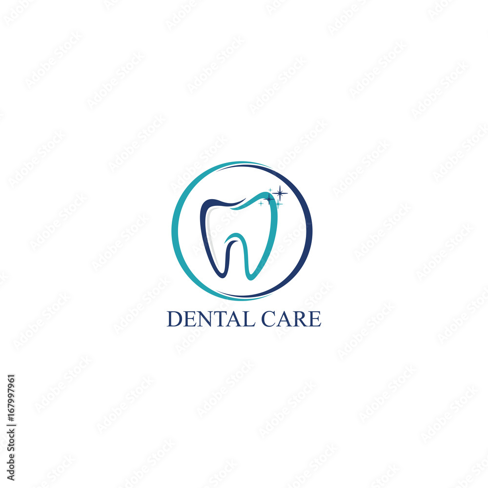 Dental Care Icon Logo Vector Design Template Circle Dental Care Icon Logo Vector Design Template Circle