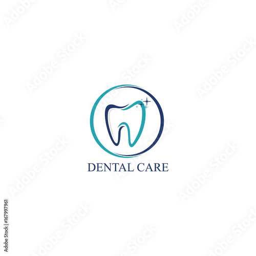  Dental Care Icon Logo Vector Design Template Circle