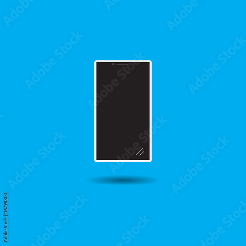 Free Download mobile smart phone sign symbol icon - flat design with shadow - GFXLoad