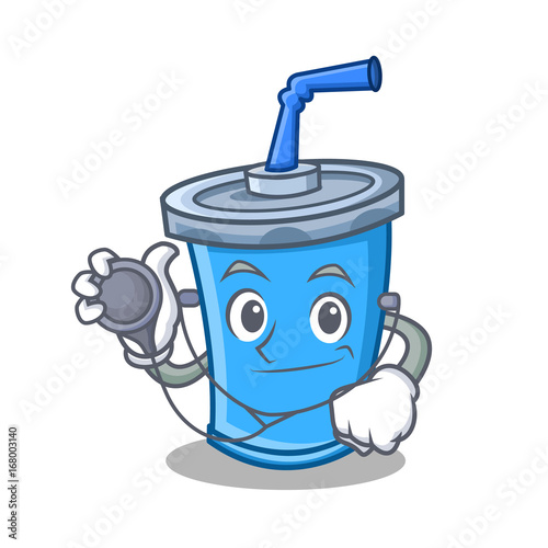 Doctor soda drink character cartoon