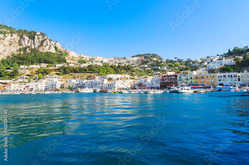 Fototapeta Naklejka Na Ścianę i Meble -  Marina Grande embankment of Capri island, Italy