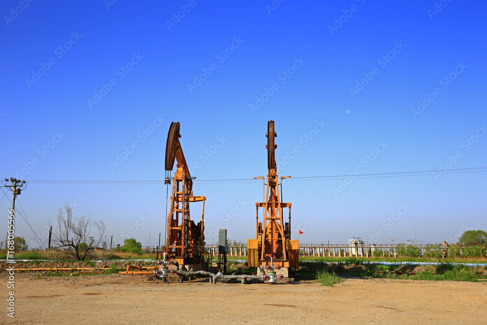 Fototapeta premium The oil pump, industrial equipment