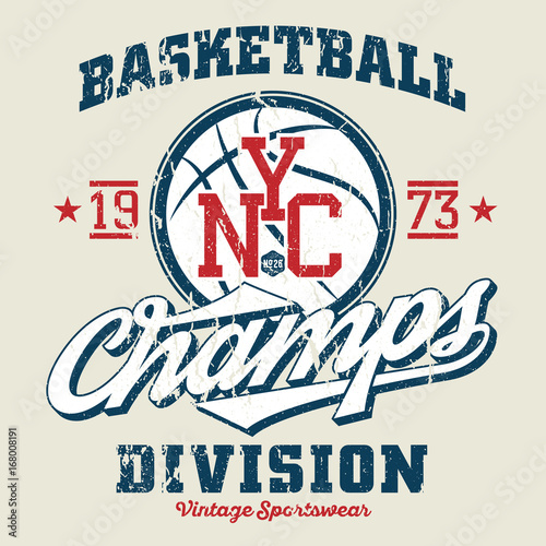 NYC Basketball Champs - Tee Design For Print