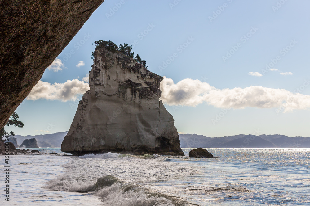 Amazing rock shape on Cathedral Caves, new zealand.