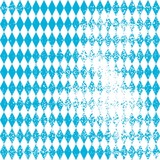 Oktoberfest bavarian traditional blue and rhombus background pattern. Grunge distress texture.