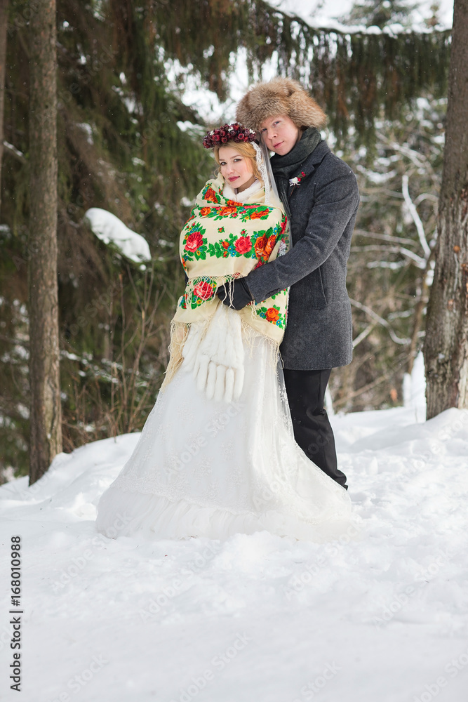 bride groom winter shawl. bride groom winter shawl.