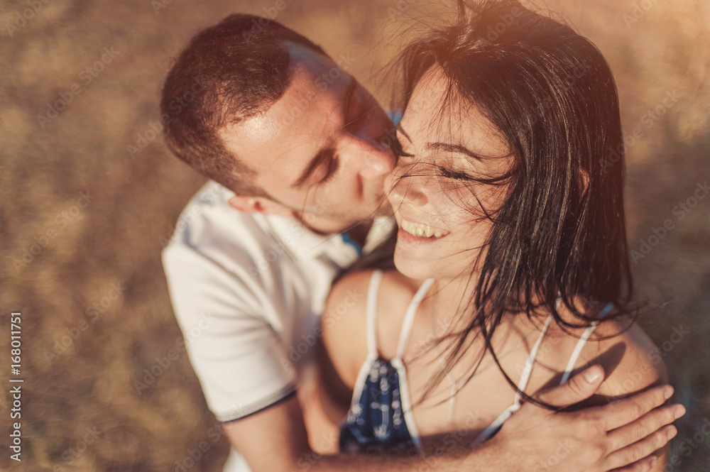 Fototapeta premium Couple in love for a walk in nature