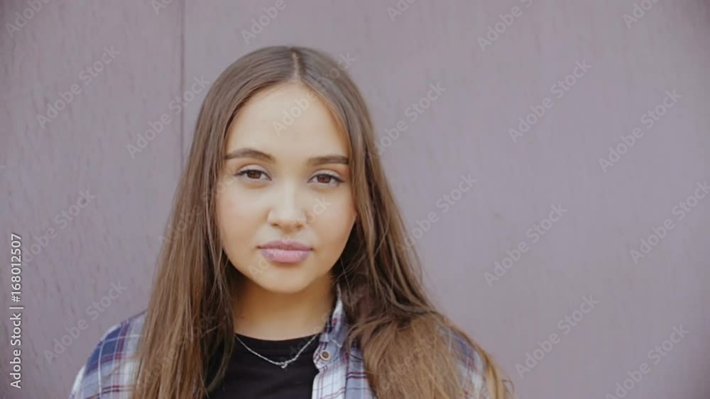 Young model is working on the camera. Young model is working on the camera.