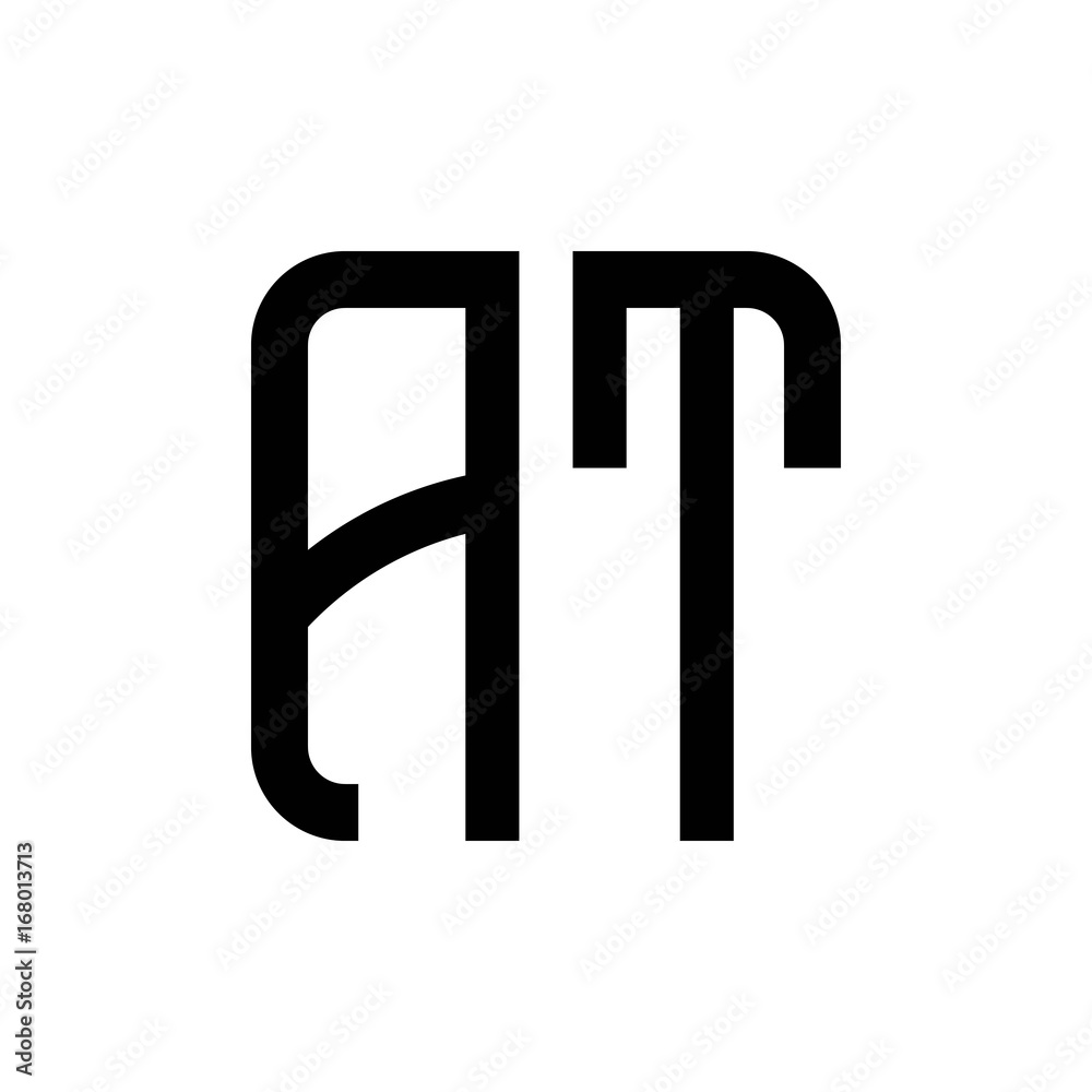 initial letters logo at black monogram square rounded shape vector initial letters logo at black monogram square rounded shape vector