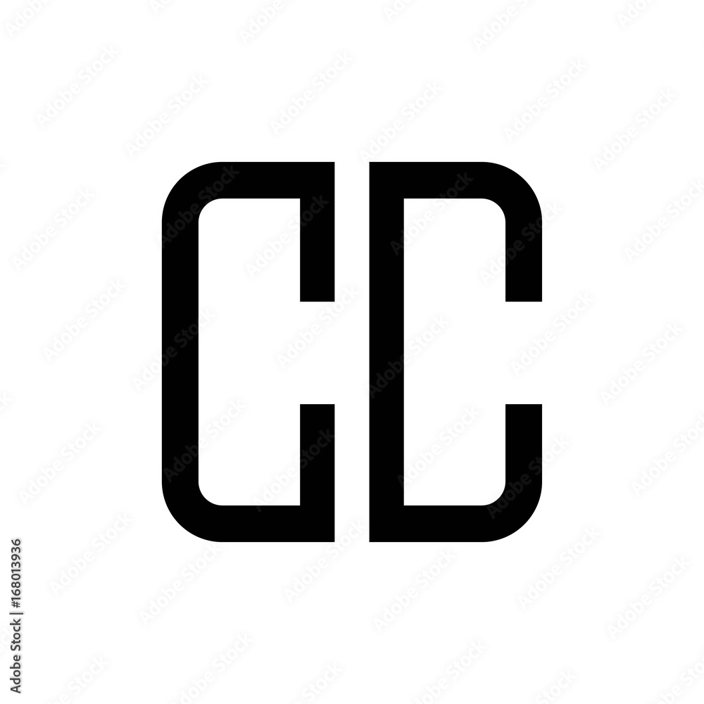 initial letters logo cc black monogram square rounded shape vector initial letters logo cc black monogram square rounded shape vector