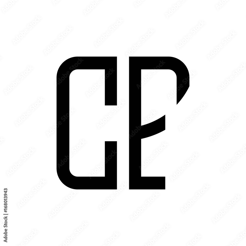 initial letters logo cf black monogram square rounded shape vector initial letters logo cf black monogram square rounded shape vector