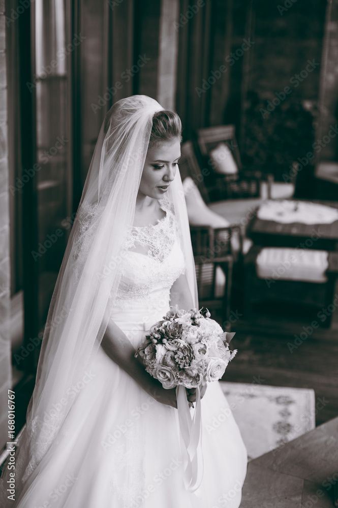 Portrait of a beautiful bride on wedding day Portrait of a beautiful bride on wedding day