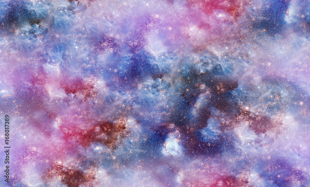 Spase background. Seamless colorful pattern. Elements of this Image Furnished by NASA.