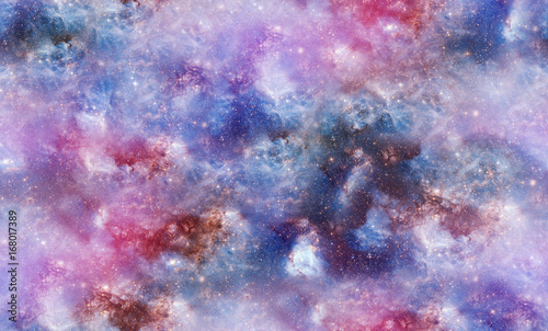 Spase background. Seamless colorful pattern. Elements of this Image Furnished by NASA. © Natalia