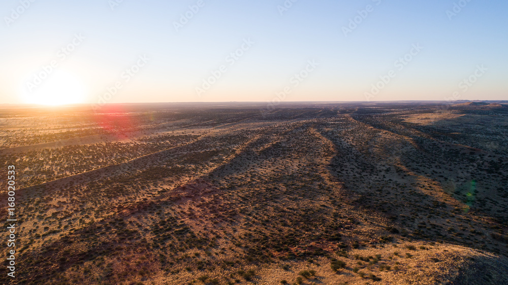 Aerial views over the Kalahari in the Northern Cape of South Africa