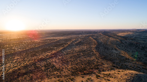Aerial views over the Kalahari in the Northern Cape of South Africa