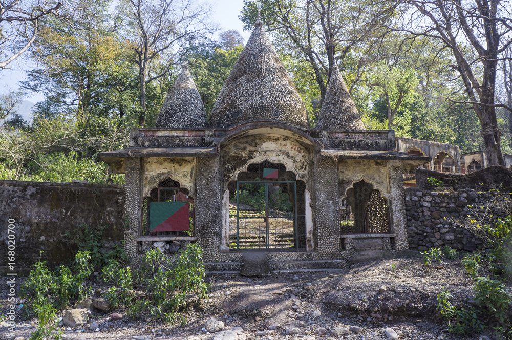 The entrance to now abandoned Maharishi Mahesh Yogi Ashram - Beatles Ashram in Rishikesh.