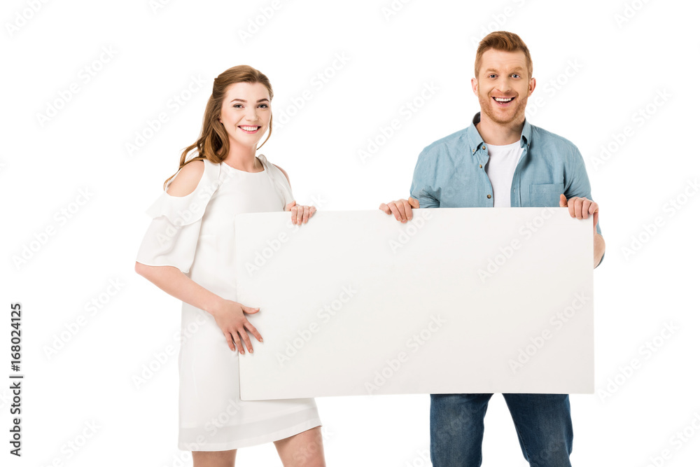 couple with placard