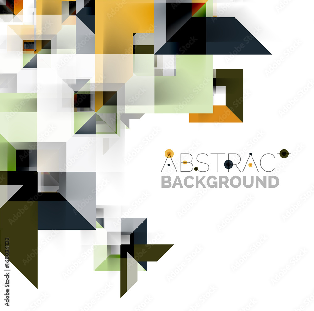 Obraz premium Modern square geometric pattern design on white