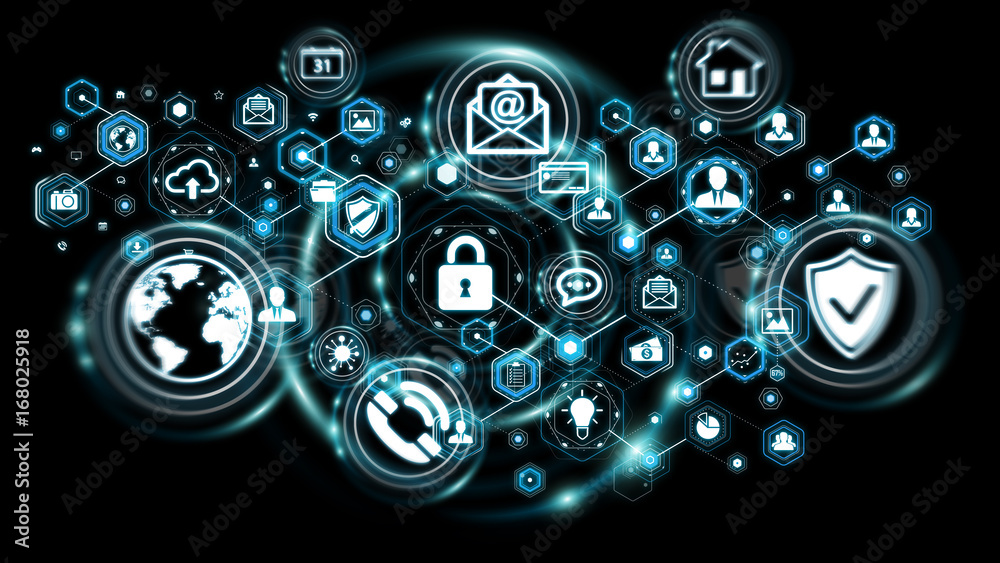 Personal data information protected by software 3D rendering Personal data information protected by software 3D rendering