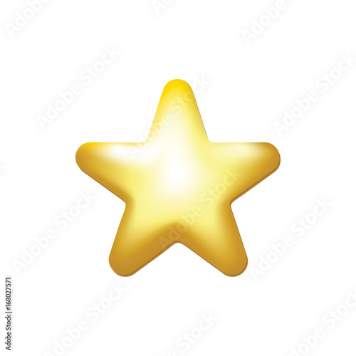 Star vector icon  rank  gold favorite web symbol isolated.