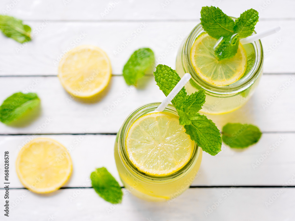 Iced lemonade for summer drink. Iced lemonade for summer drink.