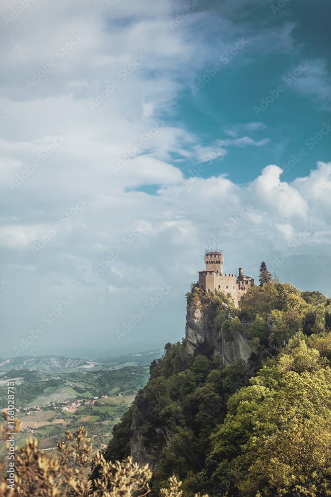Cesta tower on Mount Titano. San marino Cesta tower on Mount Titano. San marino
