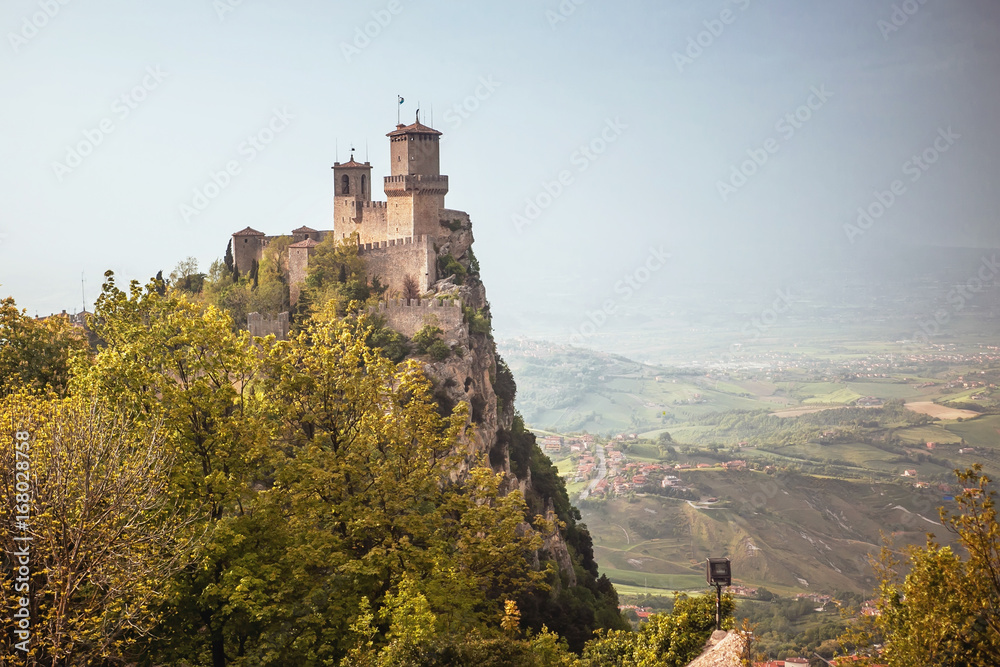Guaita Tower on Mount Titano. San Marino, Italy