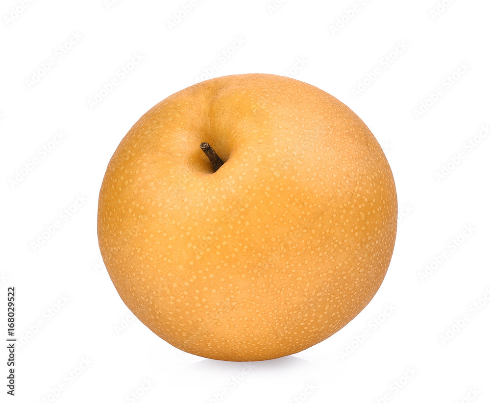 whole of snow pear fruit isolated on white background whole of snow pear fruit isolated on white background