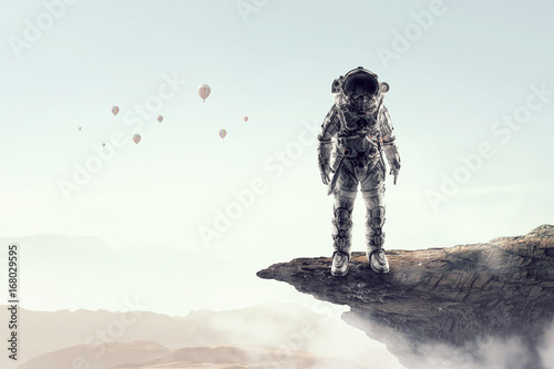 Adventure of spaceman. Mixed media . Mixed media