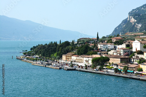 Beautiful landscape of small port on Lake Garda, Italy