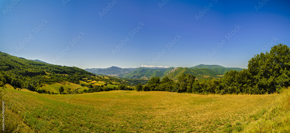 Fototapeta premium Beautiful mountain panorama in the Balkans on a summer day