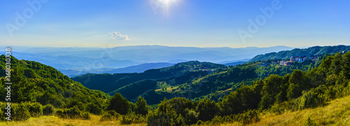 Fototapeta Naklejka Na Ścianę i Meble -  Beautiful mountain panorama in the Balkans on a summer day