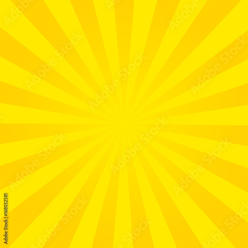 Sun rays, summer background orange colored, vector illustration