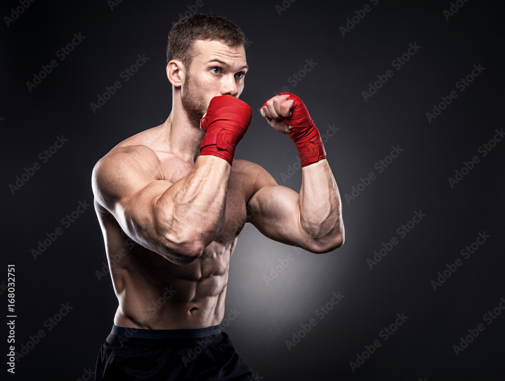 MMA fighter got ready for the fight