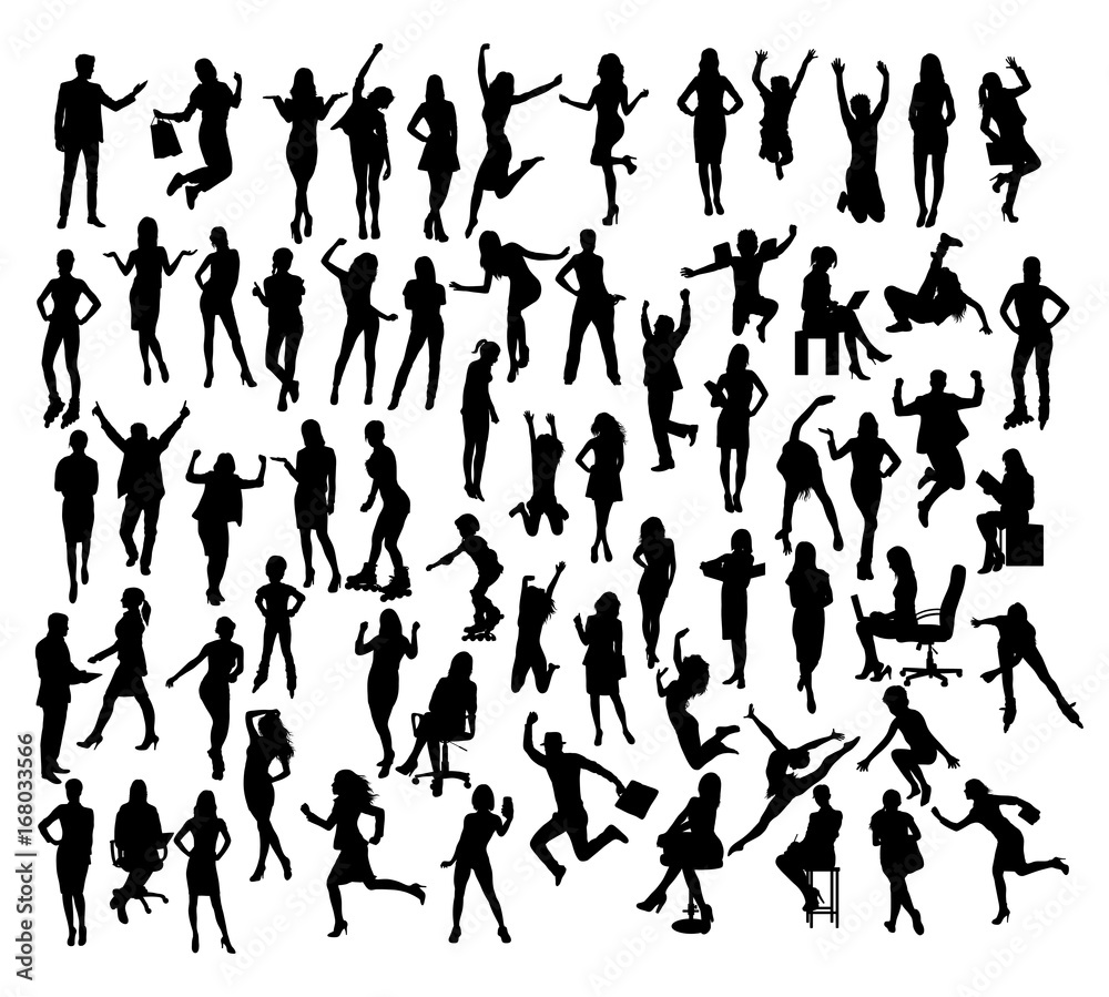 People and Activity Silhoyettes, art vector design