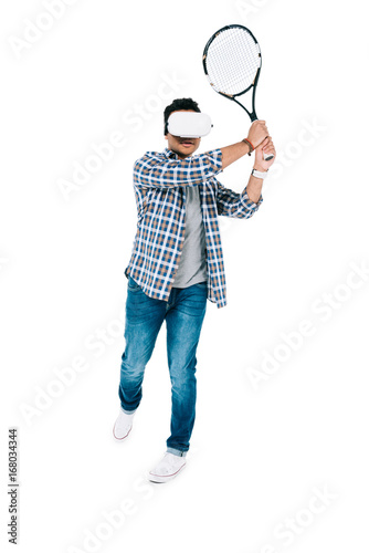 man playing tennis in virtual reality © LIGHTFIELD STUDIOS