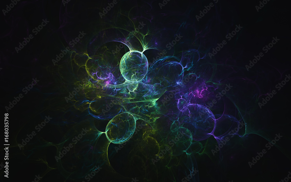 3D rendering abstract fractal light background 3D rendering abstract fractal light background