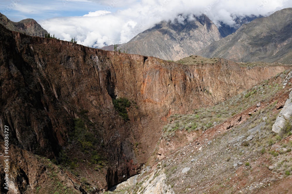 Peru Cotahuasi canyon The wolds deepest canyon. The canyon also shelters several remote traditional rural settlements