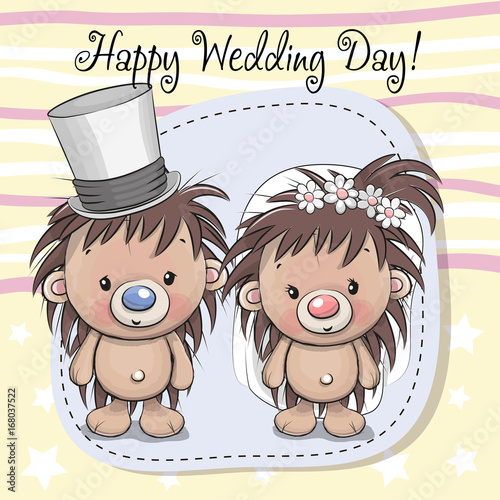 Hedgehog Bride and Hedgehog groom