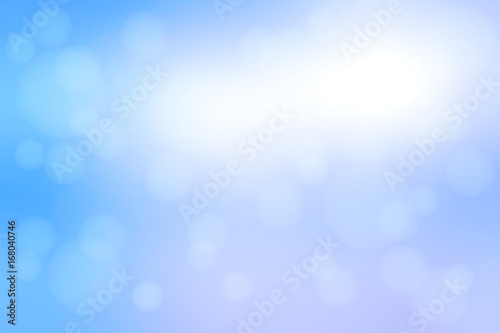 White blue shades abstract with bokeh lights blurred background