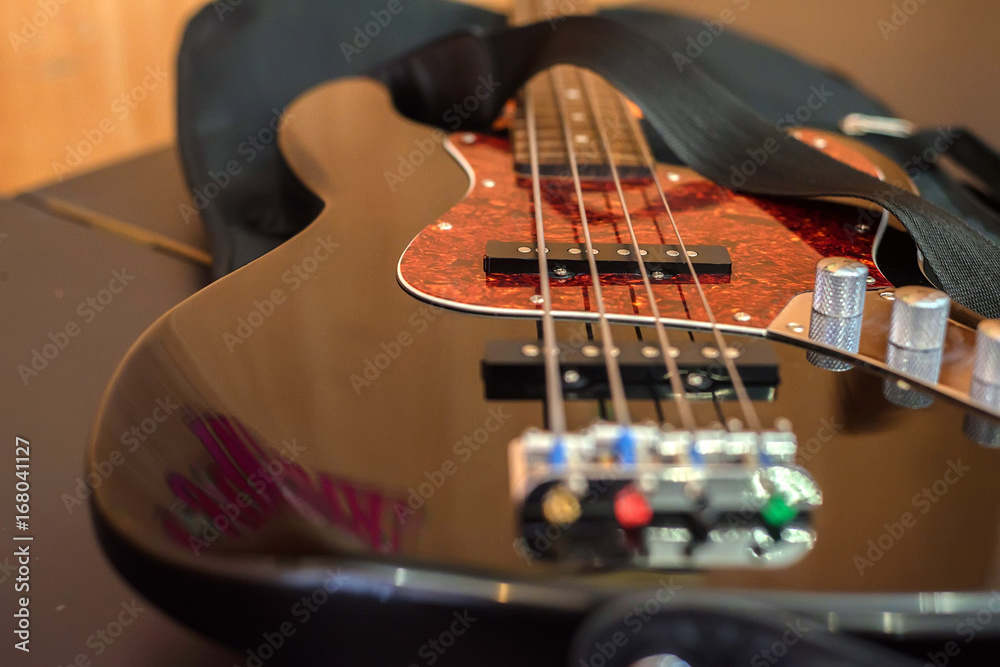 Bass guitar close up Bass guitar close up